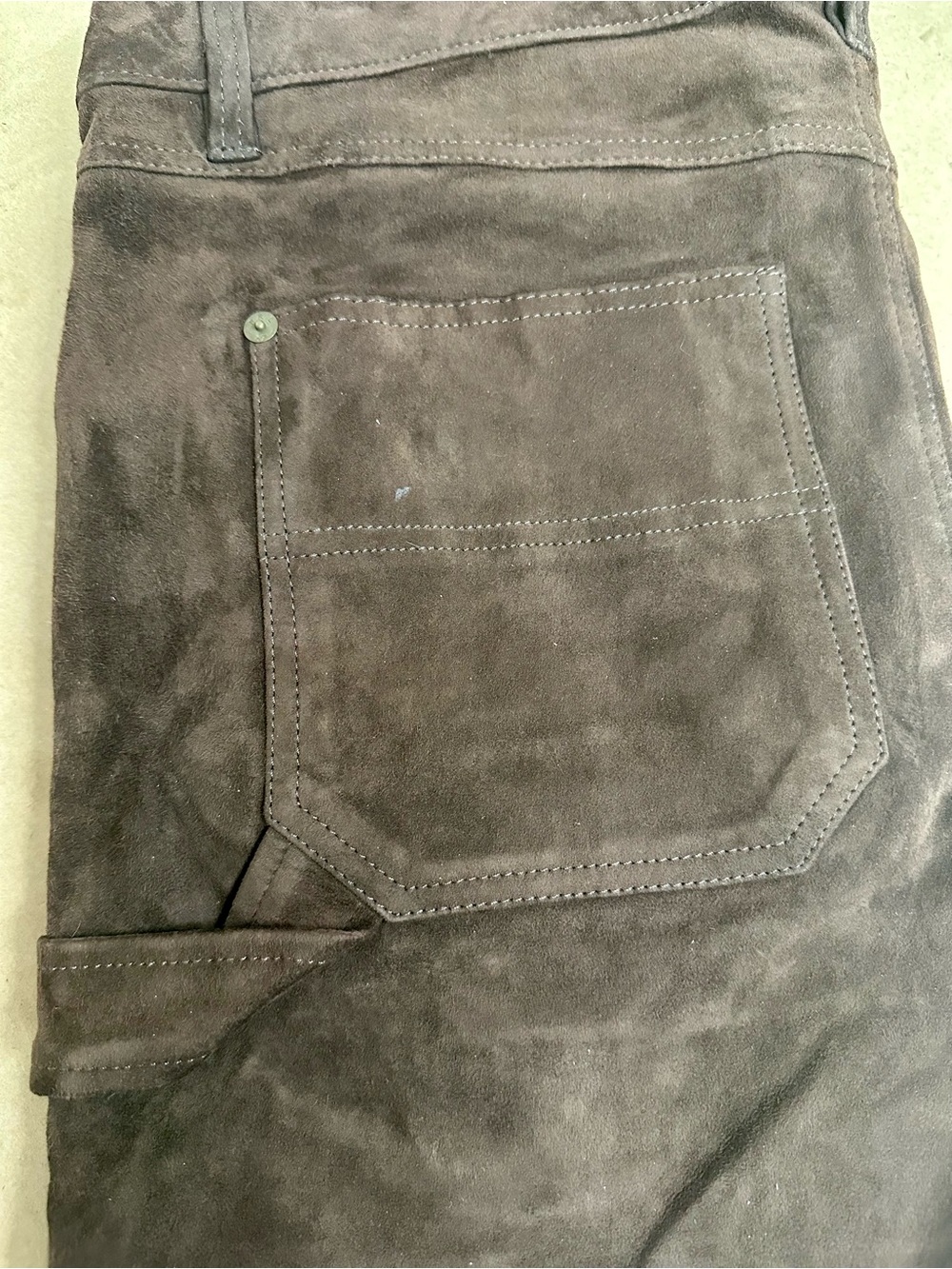 Suede Polo Carpenter Pants - Brown - Picture 8 of 8